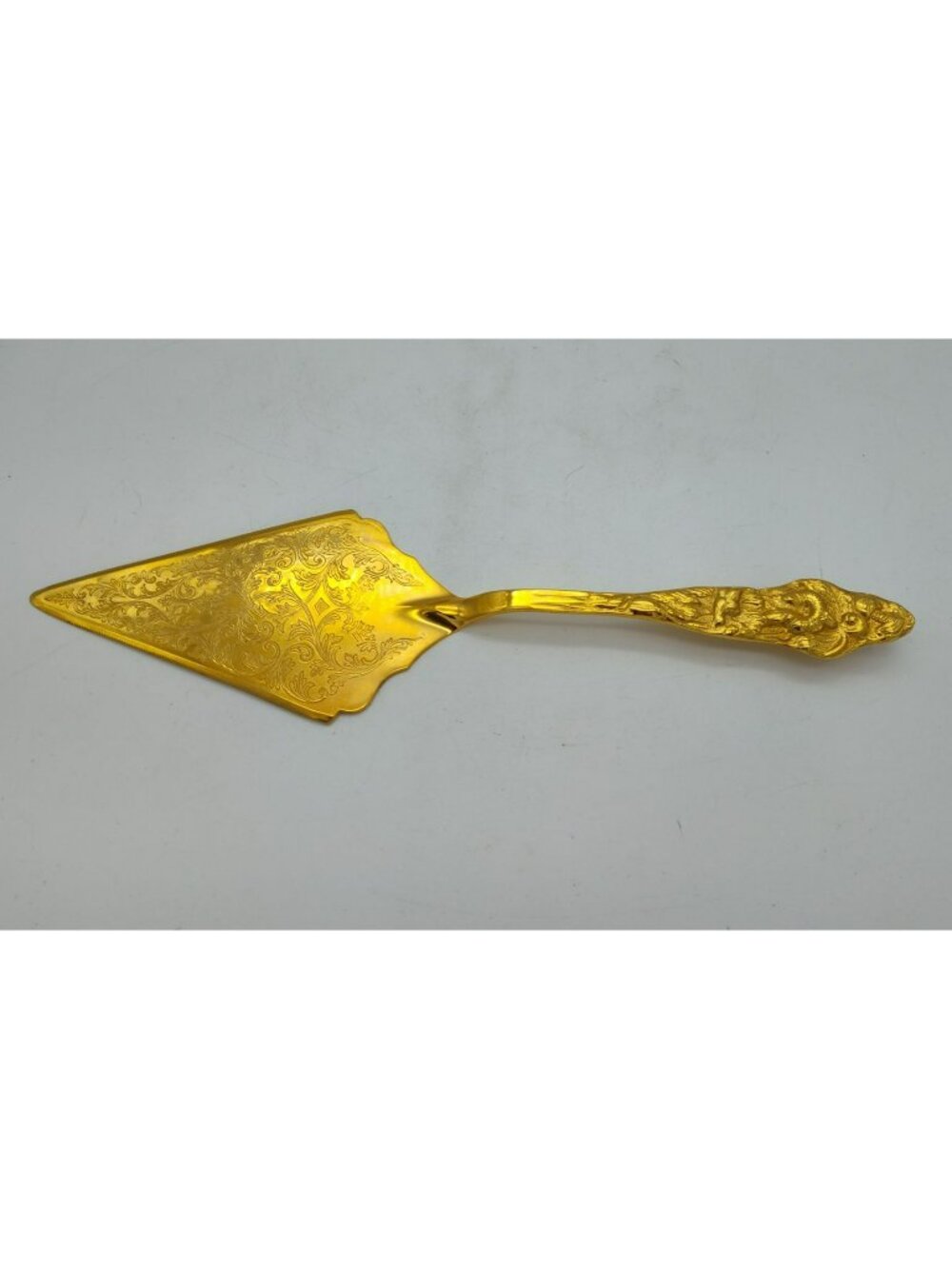 Vintage Raimond Gold Plated Wedding Cake Pie Pastry Server Ornate Handle 12"